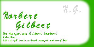 norbert gilbert business card